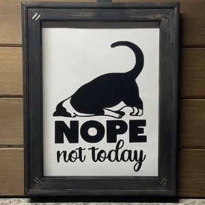 NOPE Not Today Reversed Canvas